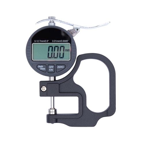 HFS(R) Digital Thickness Gauge with 0.01mm Accuracy, 0-10mm Measurement Range, and 0.01mm/0.001mm Resolution