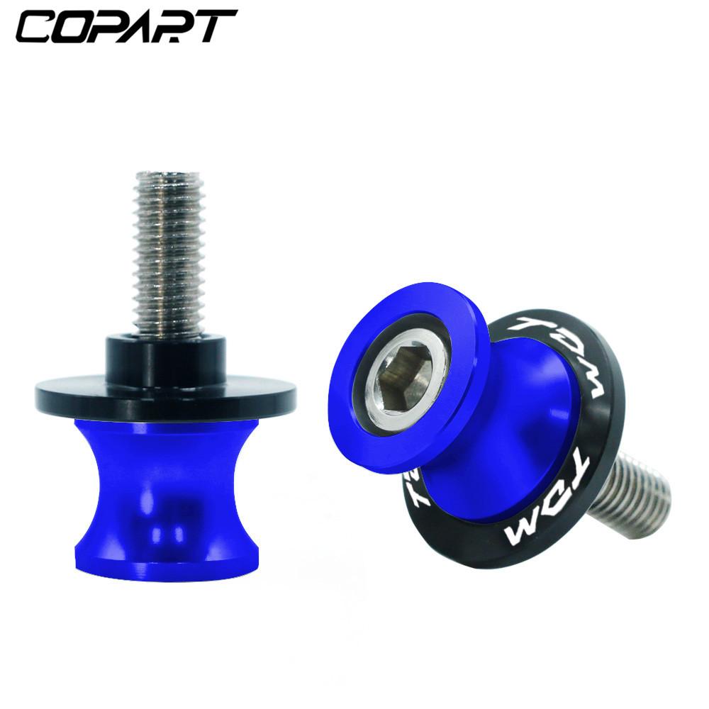 Motorcycle SwingArm Sliders Spools 2PCS 6MM CNC Stand Screw Paddock For YAMAHA TDM 850 TDM850 TDM 900 TDM900 All Years
