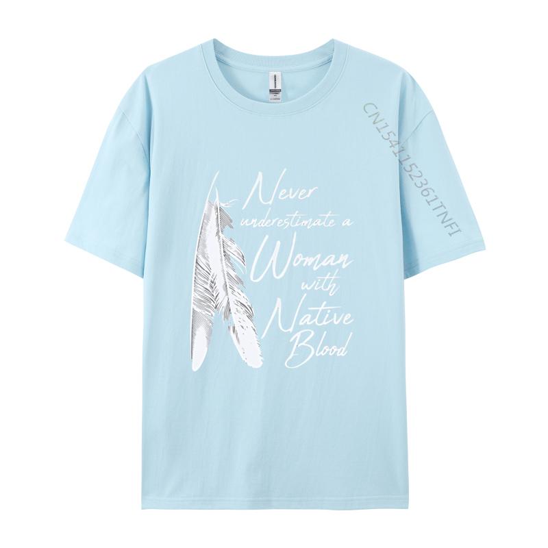 Native American A Woman With Native TShirt Cotton Men T Shirt Leisure T Shirts Casual On Sale Aesthetic Tshirt
