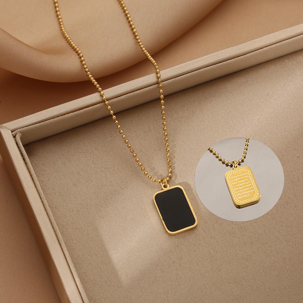 Colier din Oțel Titan Placat cu Aur de 18K, Lanț Claviculă de Înaltă Calitate pentru Femei - Bijuterii care nu se Decolorează