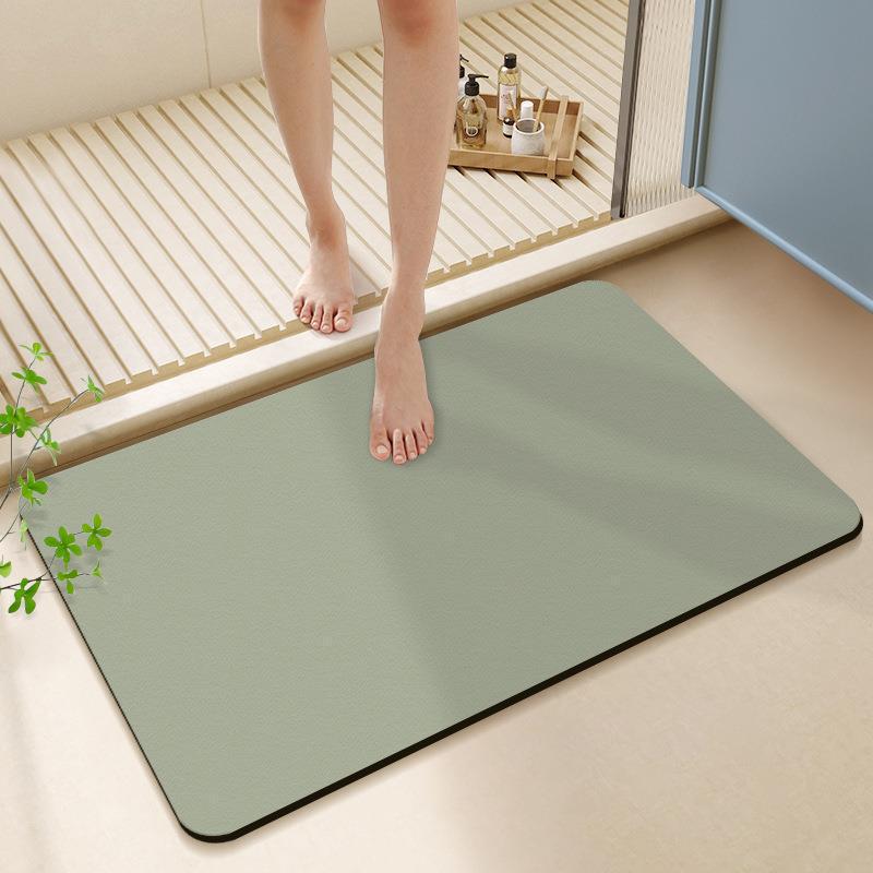 Modern Simple Diatom Mud Floor Mat Household Solid Color Water-Absorbing Quick-Drying Dirt-Resistant Floor Mat Bathroom Non-Slip Floor Mat
