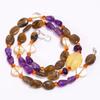 Natural Labradorite Amethyst Citrine Gemstone Beads Necklace 3-15 Mm 18" UB-8118 UB-8118