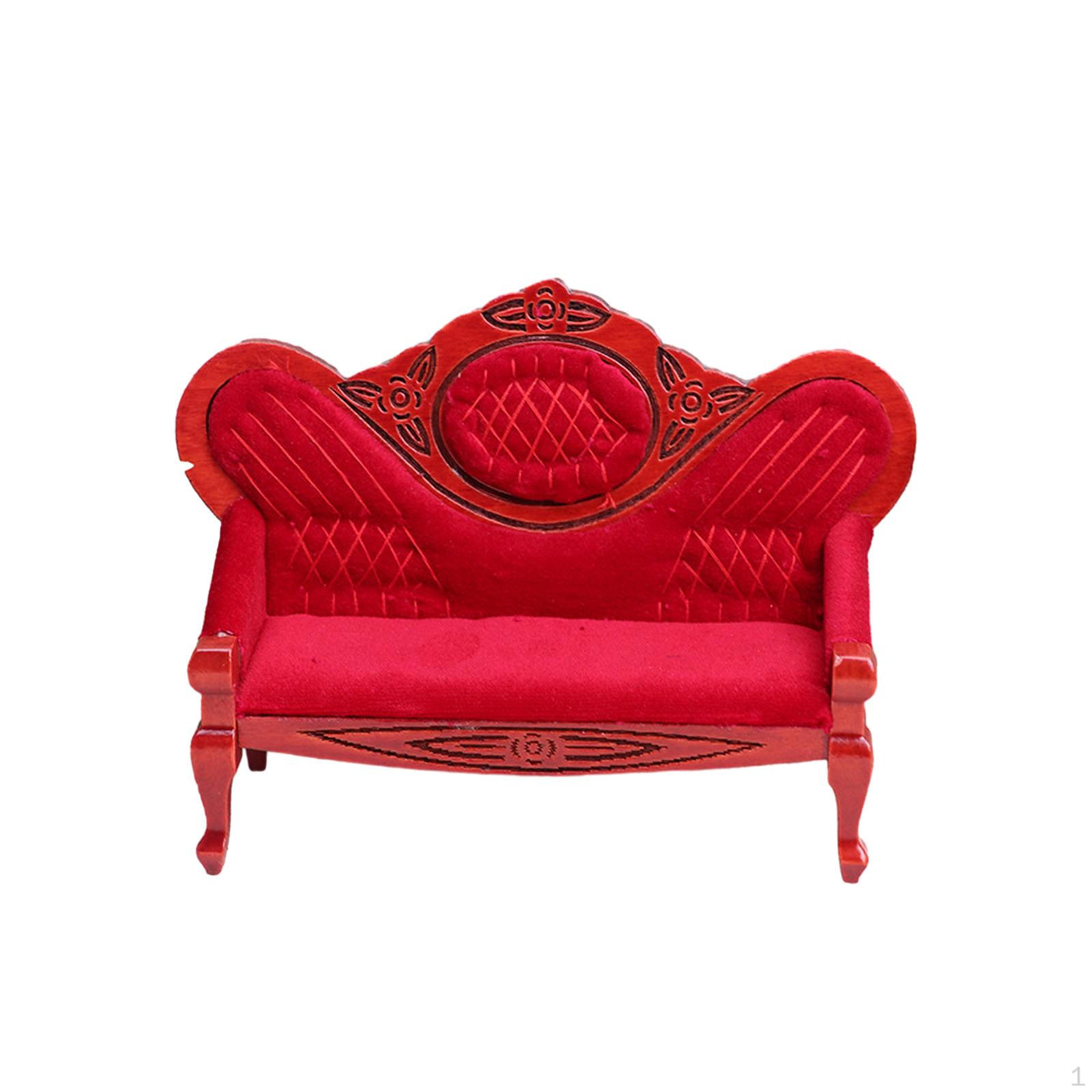 

1/12 кукольный домик, диван, мебель для гостиной, детские игрушки, винтажный стиль, декоративный мини-кукольный дом