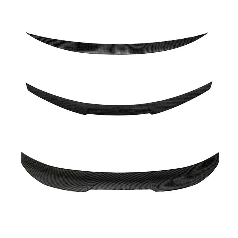 Per BMW Serie 4 F32 F33 F36 2014-2020 Fibra di Carbonio Lip Paraurti Posteriore Spoiler Baule Kit Ala Coda Stile MP M4 PSM Nero Lucido