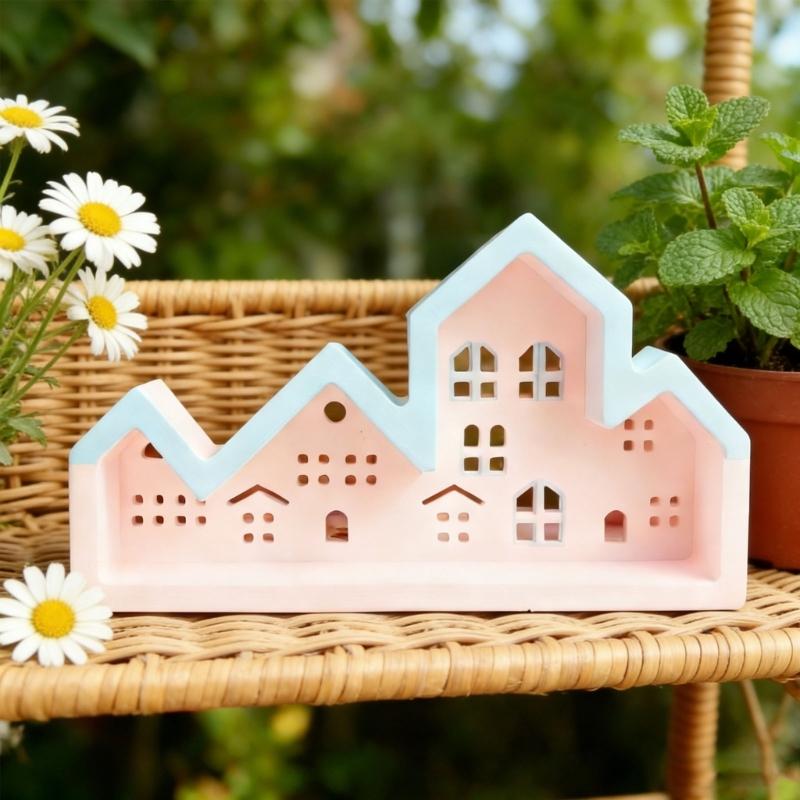 Creative Keyring Castes Molds Sturdy Silicone House Shpe Stylish Molds for Customes Name Craft Supplies Daily Use