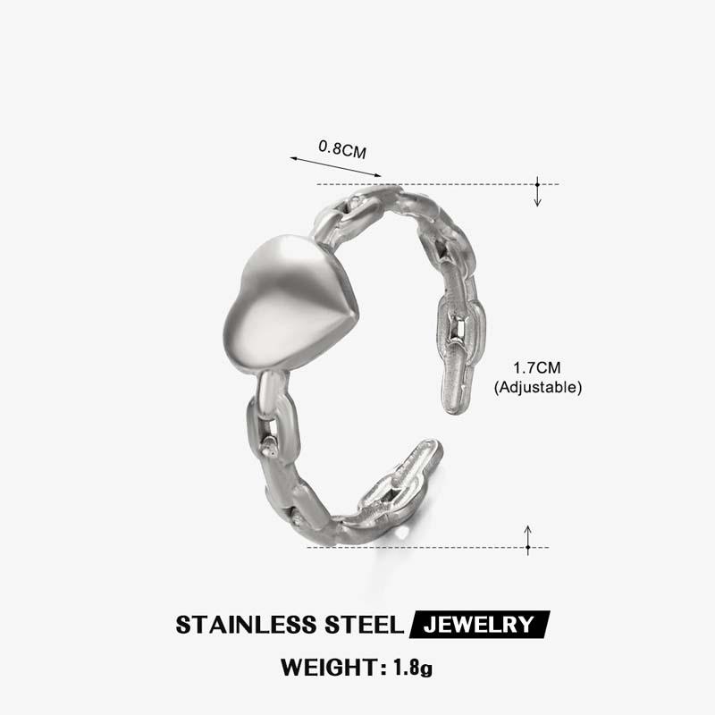 Stainless Steel Line Open Rings for Women Trendy Simple Geometric Adjustable Personality Finger Ring Wedding Party Zircon Gifts