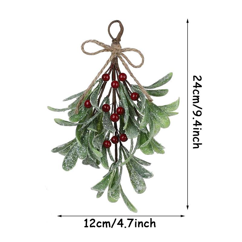 1pc Artificial Flower Hanging Christmas Greenery Floral Stems Garland Reliable Sturdy Xmas Ornament Bouquet Party Supply