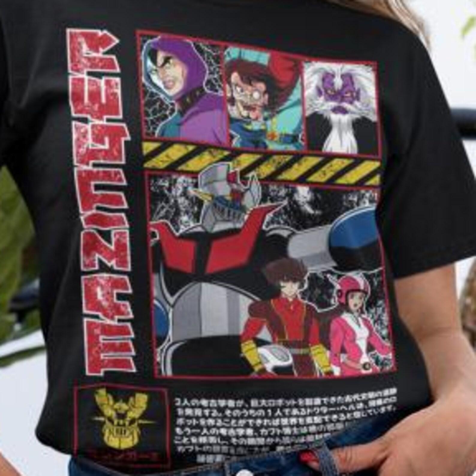 Mazinger Z T-Shirt Casual Cartoon Tee S