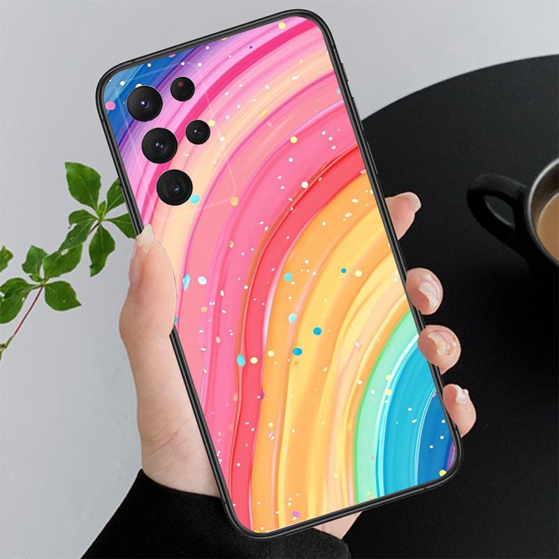 Phone Case For Samsung A55 A16 A56 A36 A35 A15 A53 A54 A33 A34 A25 A05S A52 A52S A14 A26 A71 Rainbow clouds