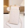 Rhombus Mobile Phone Bag New Xiaoxiangfeng Women's Bag Single Shoulder Oblique Span Bag Simple Bag Women's Versatile Clip Bag