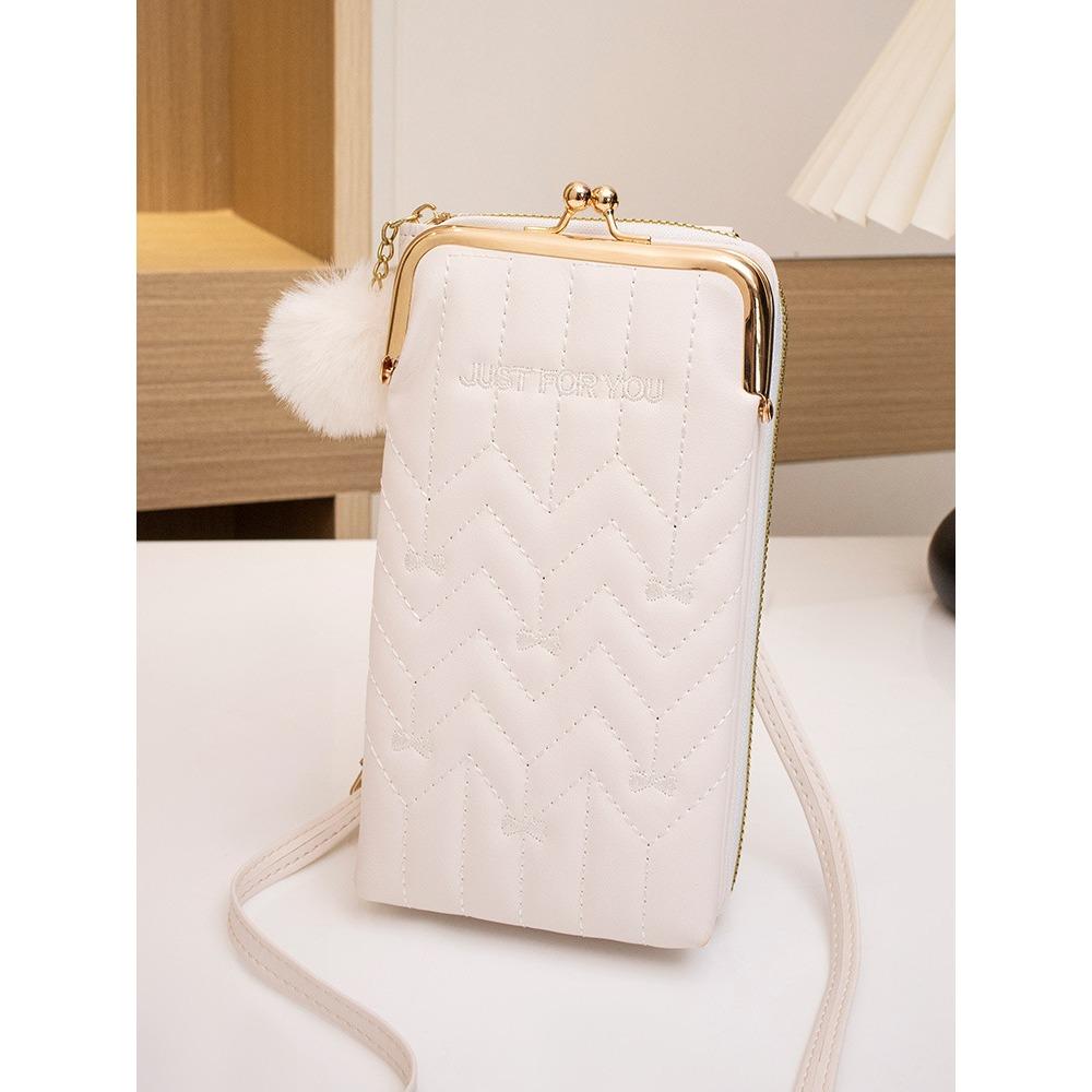 Rhombus Mobile Phone Bag New Xiaoxiangfeng Women's Bag Single Shoulder Oblique Span Bag Simple Bag Women's Versatile Clip Bag