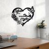 Elegant Memorial Iron Wall Art Rose Heart Weather Resistant Mother Gift Garden Home Decor