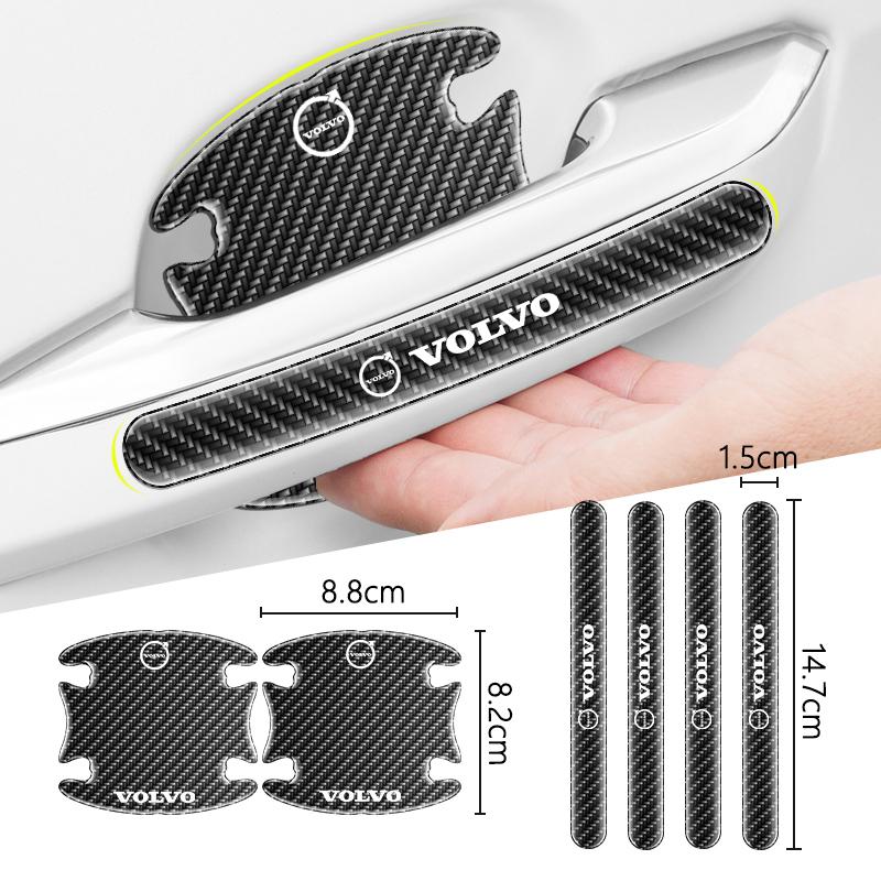 For Volvo Xc60 Xc90 V40 V60 S60 V50 V90 S80 C40 XC40 V70 C30 4/8pcs Car Door Handle Bowl Sticker Protector Anti-collision Strip
