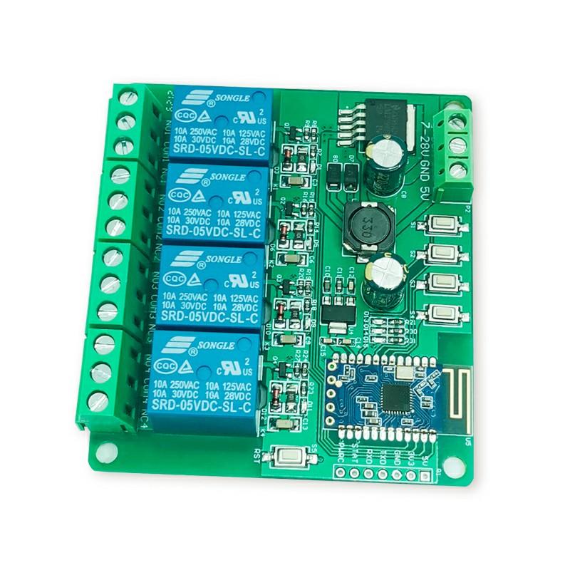 4-Channel Bluetooth 5.0 Relay BLE Bluetooth Mesh Networking Phone APP Remote Switch