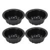 4Pcs Mini Flan Mold Round Pudding Baking Nonstick 4in Pumpkin Cake Pans for Bakery