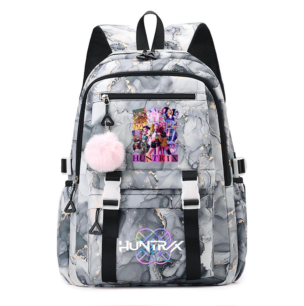 Cartoon Demon Hunters Printed Backpack Schoolbag for Teenager Student Girl Boy Bookbag Large Capacity Waterproof Travel Bag Mochila