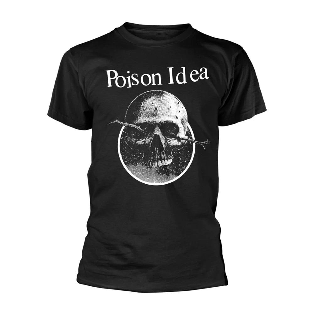 Men's Poison Idea Skull Logo T-shirt Medium Black