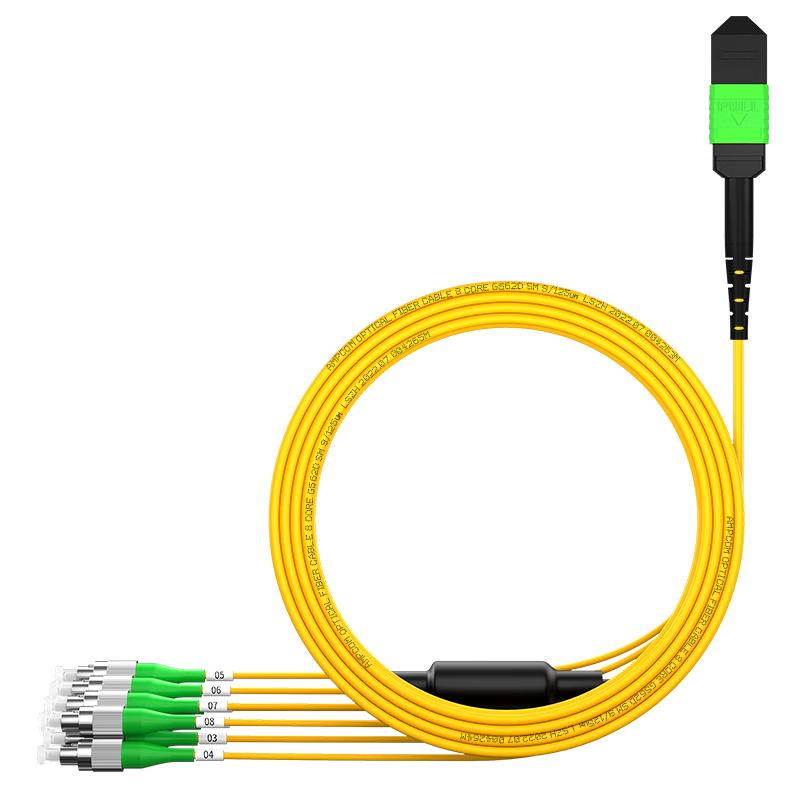 AMPCOM MPO-FC High-Density Fiber Optic Patch Cable