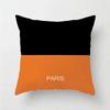 Orange Patchwork Muster Überwurf Kissenbezug Mit Kurzem Plüsch Druck Wohnzimmer Sofa Dekoration Kissenbezug Kissenbezüge
