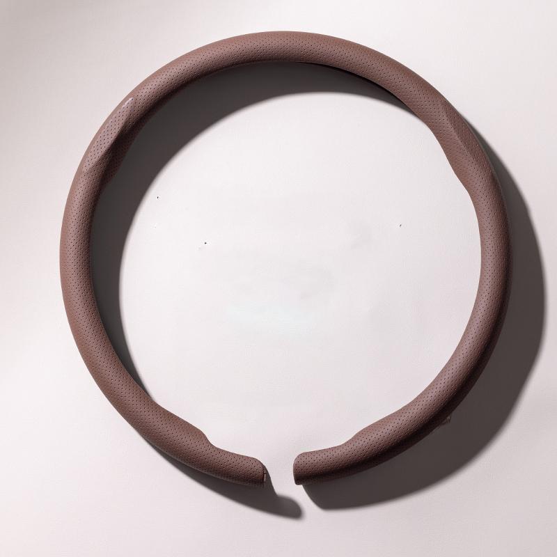 38cm Steering Wheel Cover Nappa Leather Anti Slip Wheel Protector Cover For Toyota Camry CHR Corolla Rav4 Yaris Prado 120 150 FJ