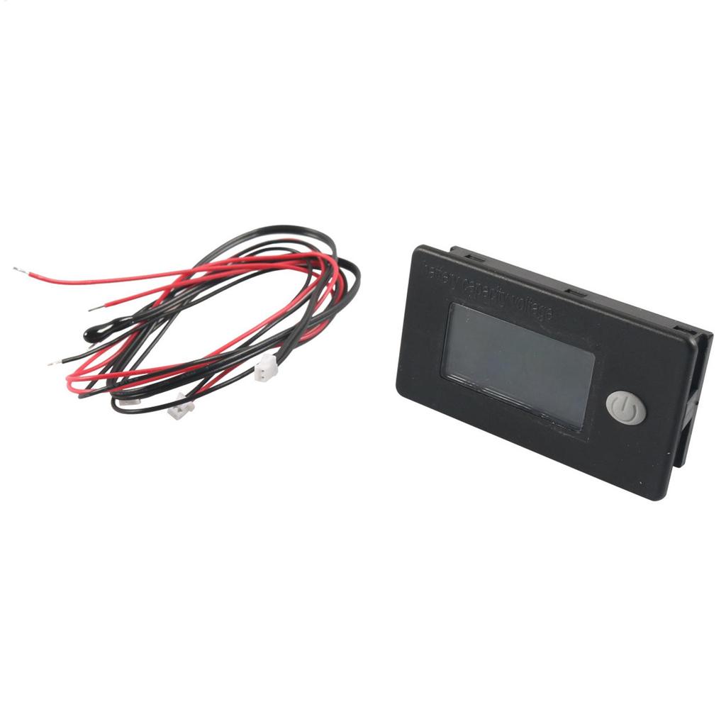 Golf Cart Voltage Meter Lcd Golf Cart Battery Indicator With Temperature Sensor Voltmeter Gauge Motor Cart Marine Boat Vehicle