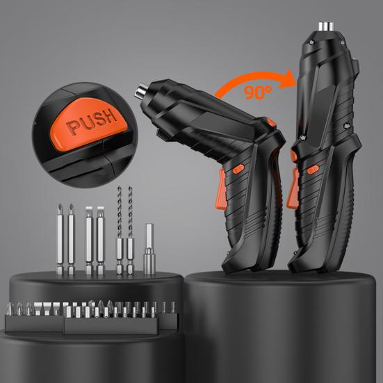 Professional Home Improvement Tool Rechargeable Electric Screwdriver Set, Adjustable Torque And Ergonomic Grip Screwdriver, for Curtain Rails