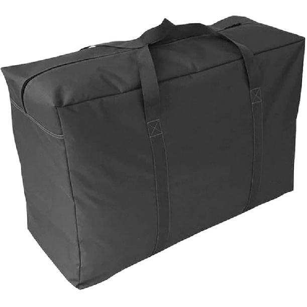 Extra Large Over-sized Handy Storage Bag Waterproof Heavy Duty Oxford Travel Luggage Caddy Organizer Quilt Blanket Duvet Reusable Laundry Bag Black, 150L
