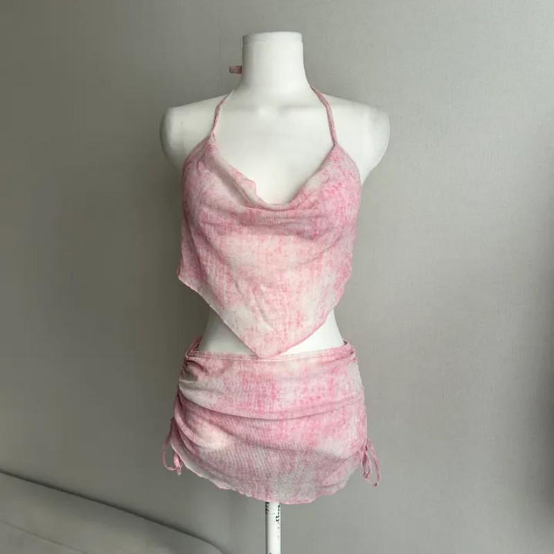 2025 Sexy Skirted Three-Piece Swimsuit Set: Slimming Bikini & Cover-Up for Vacation & Beach