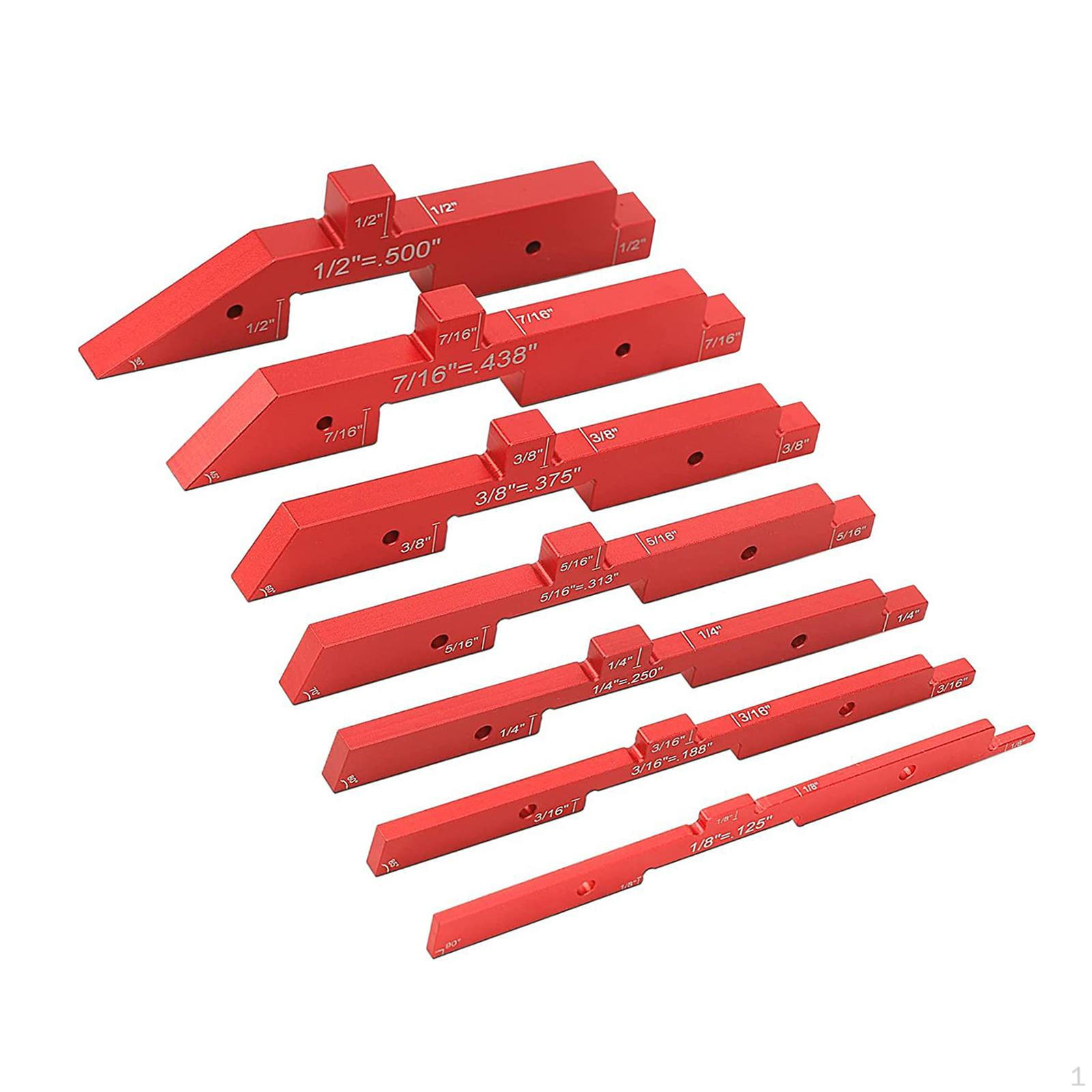 

7 шт. стержни для установки настольной пилы, алюминиевые блоки для измерения высоты, глубины и угла красный