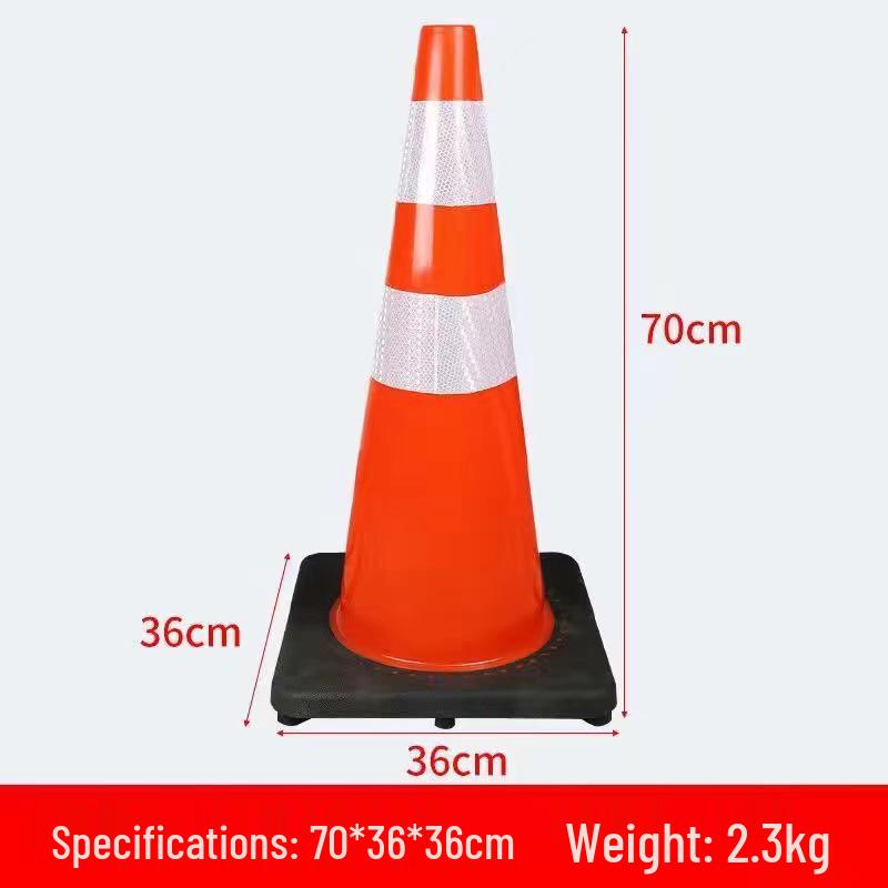 Reflective PVC "No Parking" Traffic Cone - Safety Roadblock & Ice Cream Bucket/Cup Design