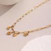 Elegant 18K Gold-Plated Stainless Steel Paperclip Letter Necklace