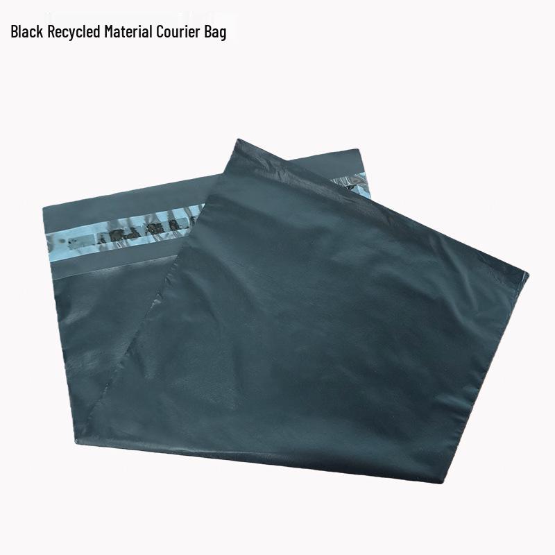 Eco-Friendly Black E-commerce Packaging Bag for Clothing - Recycled Material