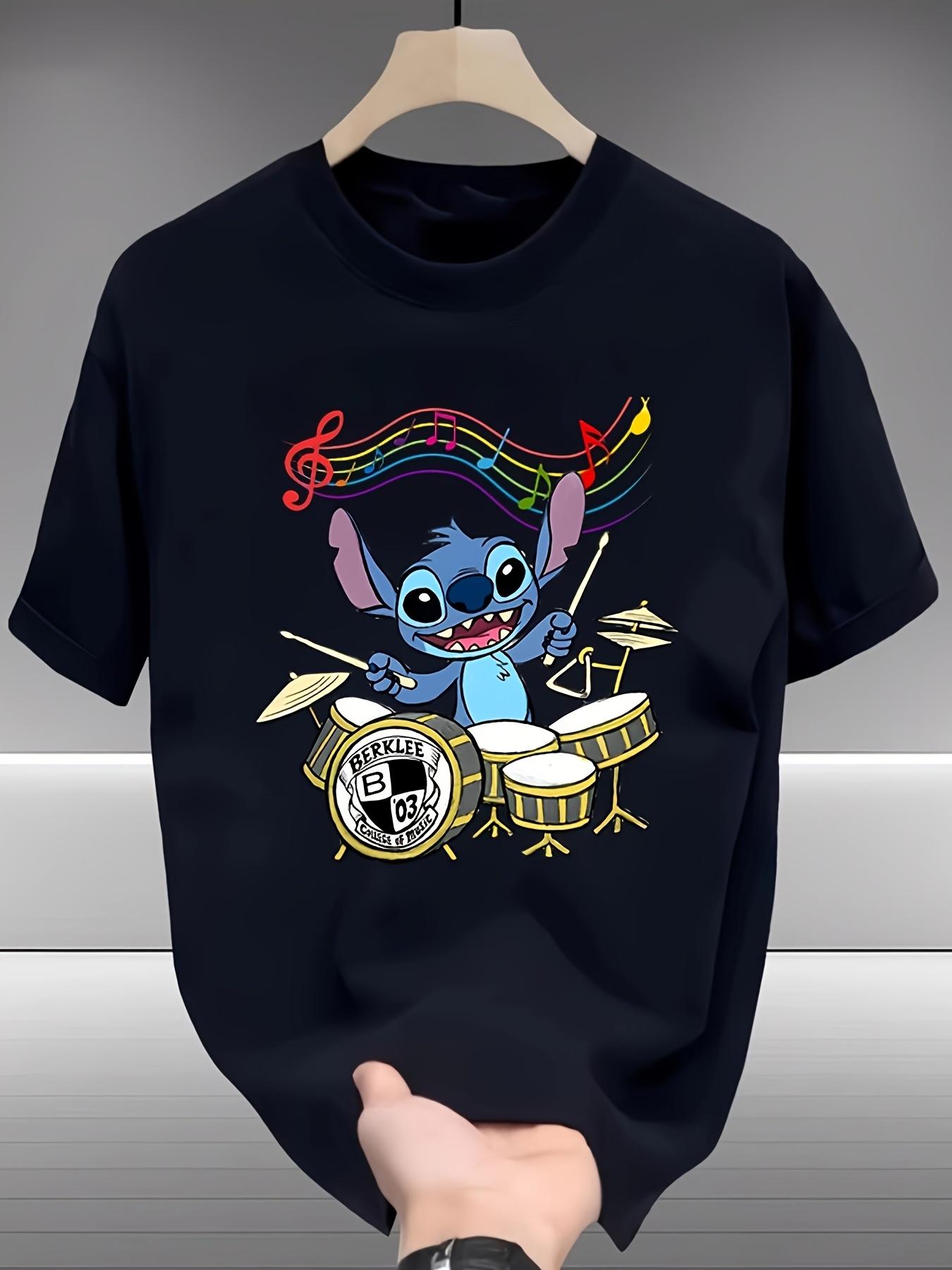 T-shirt Featuring Cartoon Character Drummer S