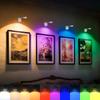 RGB Motion Sensor Wall Light Rechargeable Magnetic LED Wall Lamp 16 Colors Dimmable Remote Control Wireless for Stairway Bedroom Hallway Decor