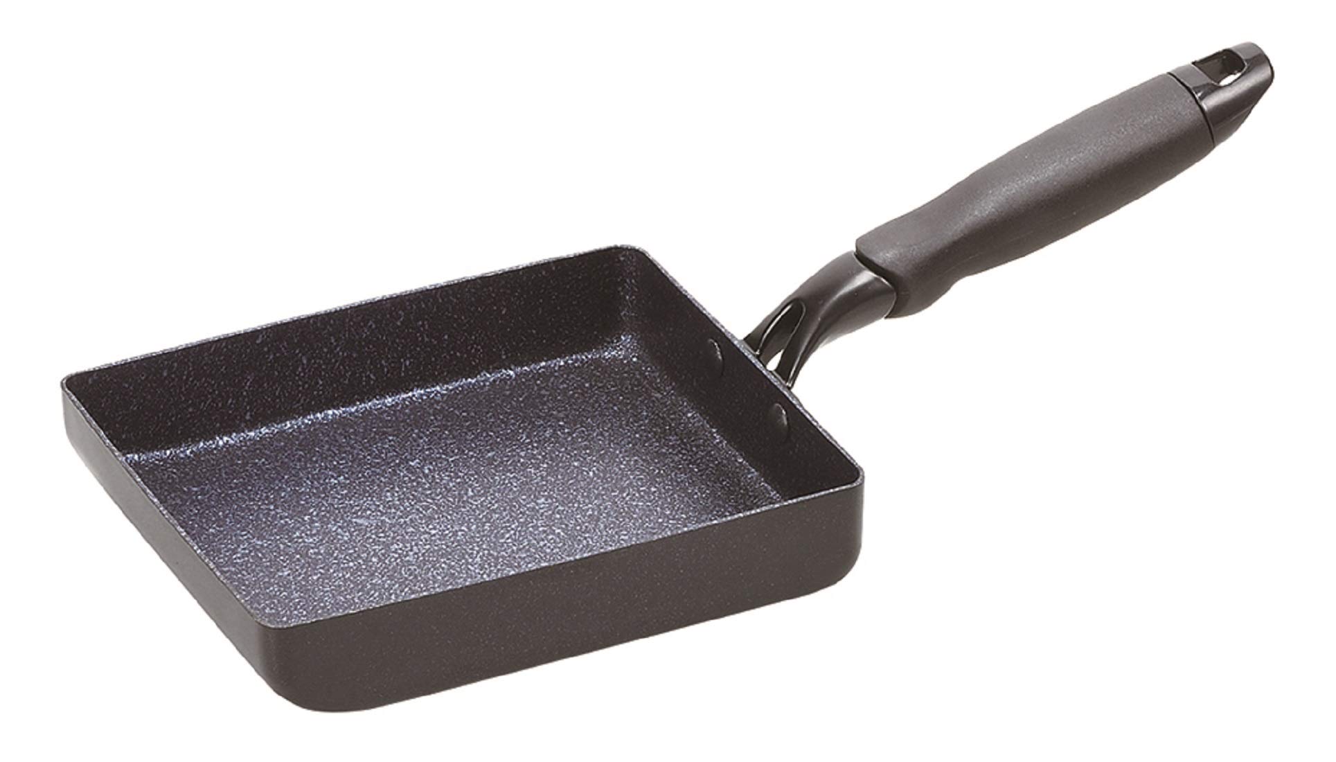 Pearl Metal Tamagoyaki 15 x 18 IH Midnight Pan, cm, compatible, Marble, HB-5115