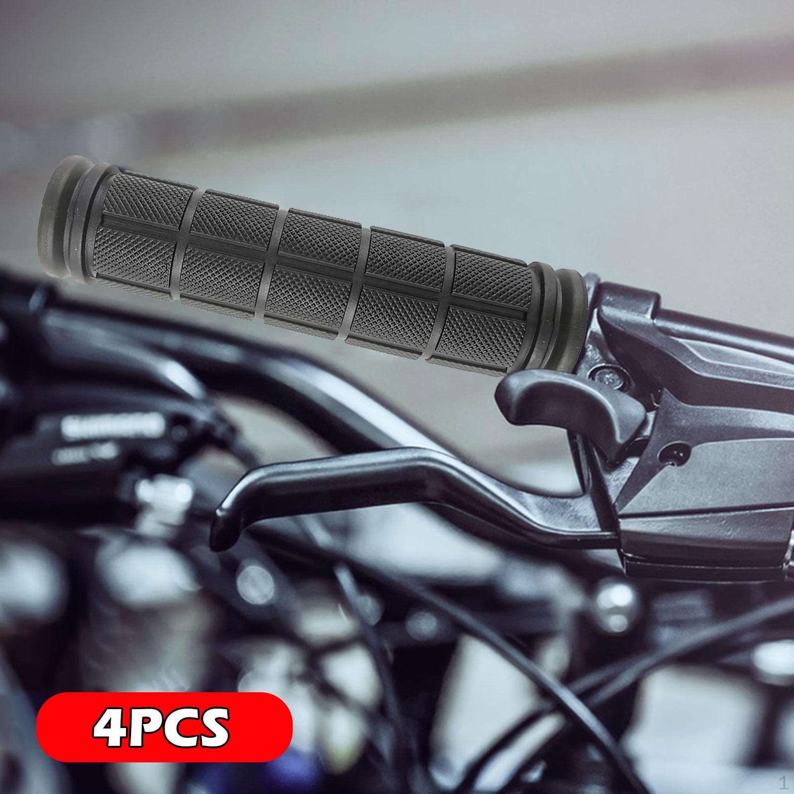 

4 Pieces Bike Handlebar Grips Anti Slip Cycling Components Lightweight Rubber Bicycle Handle чорний