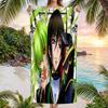 Beach Towel with Anime Code Geass Pattern - soft,absorbent,machine washable Lightweight&Modern,swimming,Travel Essentials