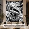 Custom Text Printed Tapestry Death Note Pattern Large Wall Hanging Indoor Room Decor