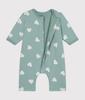 Heart Print Footless Romper A0DAN Light White 6 months 67cm [Petit Bateau] Green/Milky