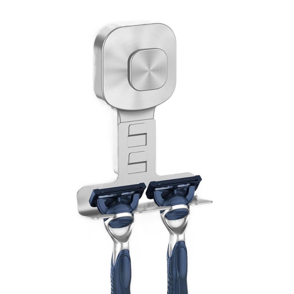 No drilling Shaver Storage Rack Stainless Steel Shaver Hanging Rack Shower Wall Hook Bathroom