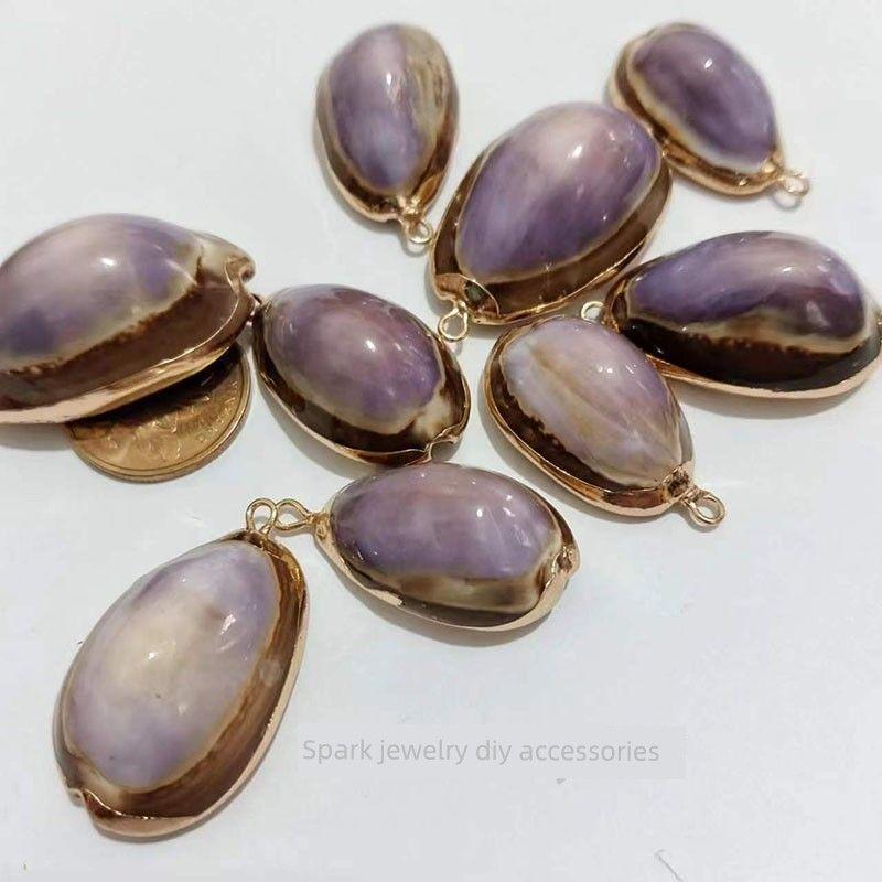 Conch Electroplating DIY Ornament Accessories Earrings Pendant Pendant Creative Handmade Natural Shell