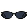 Retro cat eye sunglasses women's new high-end anti-ultraviolet square face thin sunglasses