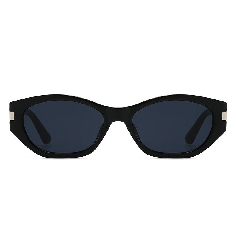 Retro cat eye sunglasses women's new high-end anti-ultraviolet square face thin sunglasses