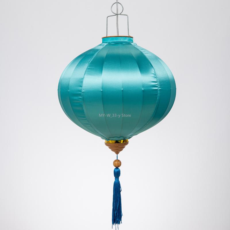 Новый Цвет Китайский Древний Стиль Фонарь Сатиновый Шелковый Дворцовый Фонарь Вьетнам Праздник Середины Осени Новогодний Праздник Декор Фонари 12INCH
