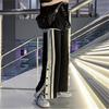 Men's  Wide Leg Sweatpants Plus Size Street Sweatpants Side Button Loose Pants Casual Split Basketball Pants Sport Trousers