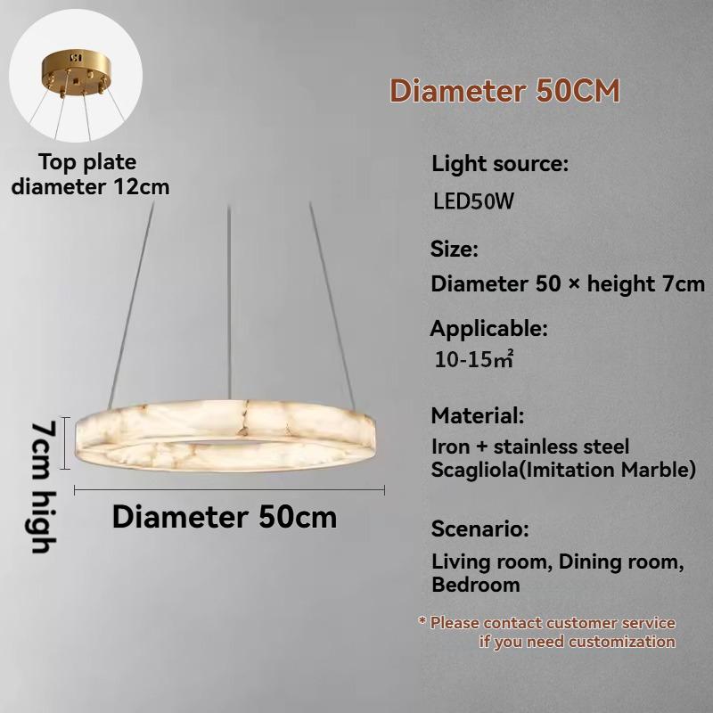 Modern Imitation Marble Pendant Light Resin Decor Lamps for Living Dining Room Bedroom Hotel Faux Marble LED Hanging Lighting