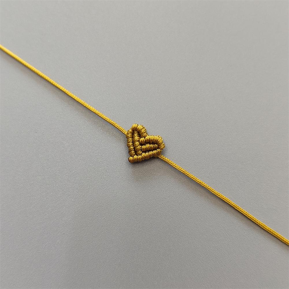 Hand Knitting Peach Heart-Shaped Lucky Red Rope Bracelet  Adjustable Women Bestie Charm Simple Men Couple Lovers  Gift