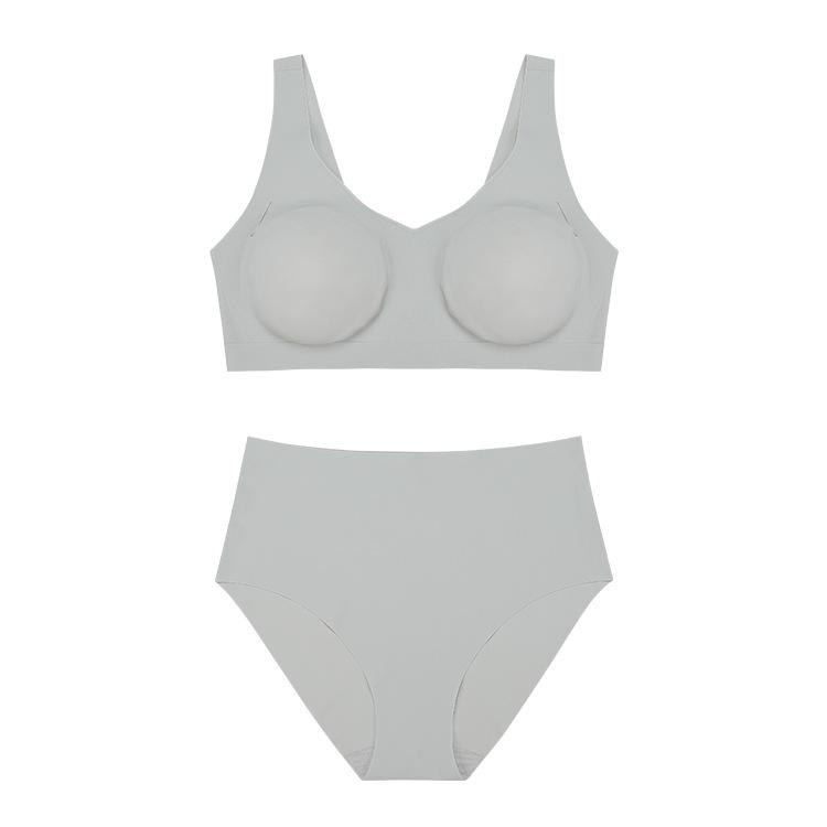 

Underwear women s comfortable steel-free ring gathers without marks, beautiful back breathable bra XL сірий колір