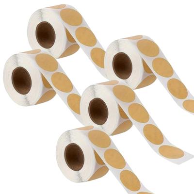 500pcs/Roll Kraft Paper Stickers Packaging DIY Crafts Organizing Jars Round Adhesive Labels for Beading Jewelry Making Gift Wrap
