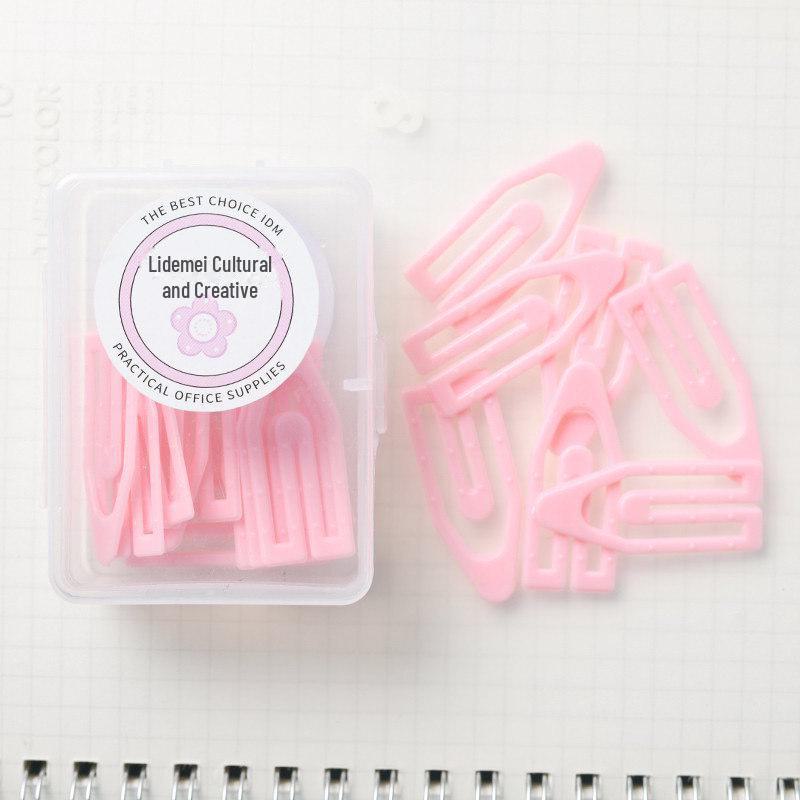 Macaron Color Boat-Shaped Paper Clips, Creative Boxed Set with Large & Small Metal Clips for Office Use